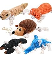 LEGEND SANDY Dog Squeaky Toys for Puppy, 5 Pack Small Dog Toys, Stuffed Animal Puppy Toys with Tu...