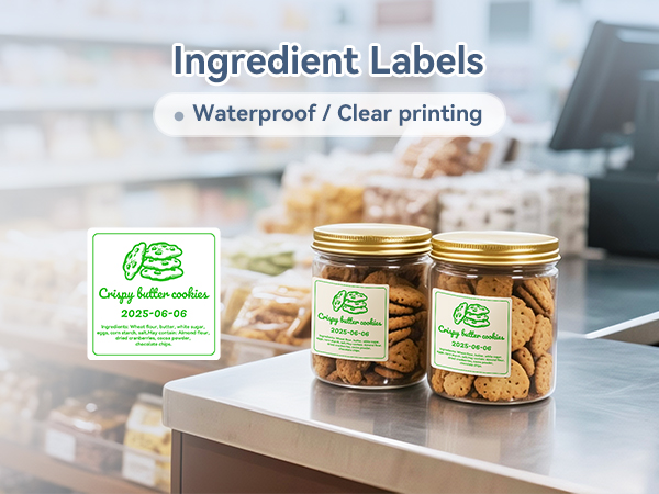 NIIMBOT M2 Thermal Transfer Labels for Small Businesses, Jewelry, Jar, Logo, Name, Date Labeling