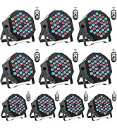 U`King Stage Lights 10 Packs 36LED RGB LED Par Lights, 7 Channel DJ Party Lights with Remote Cont...