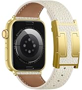Adorve Leather Magnetic Watch Band for Apple Watch Bands Women 38mm 40mm 41mm 42mm 44mm 45mm 46mm...