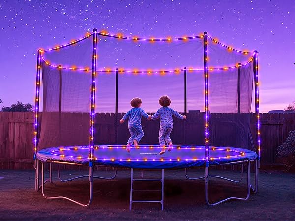rope lights for outside rube lights Halloween purple orange lights outdoor string lights indoor