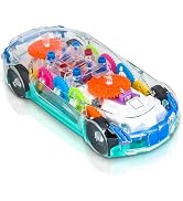 ZHFUYS Light Up Transparent Car Toy for Kids, Sensory Toys for Kid, Toy Car with Colorful Moving ...