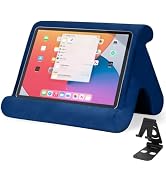 Universal Multi-Angle Tablet Stand Holder-Soft Pad Stand with black phone holder for Lap,Knee,Sof...