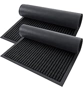 OLANLY Front Door Mat Indoor Outdoor Entrance, 2-Pack 29.5 x 17 Inch, Waterproof Heavy Duty Doorm...
