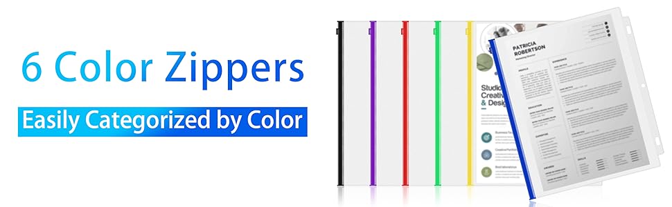 letter size binder pockets