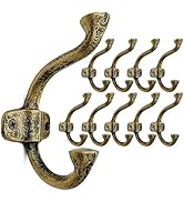 WEBI Rustic Coat Hooks Wall Mount,Cast Iron Vintage Wall Hooks for Hanging,Heavy Duty Antique Dec...
