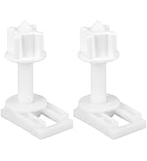 Mikikit 2sets Toilet Seat Screws Set Plastic Toilet Bolt Screws with Nuts and Washers Each for Ea...