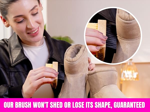 No shedding shoe brush