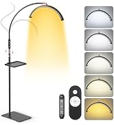 LIONVISON Half Moon Lash Light: 6500K LED Lamp Ring Light with Tray - 360° Flexible Gooseneck Dur...