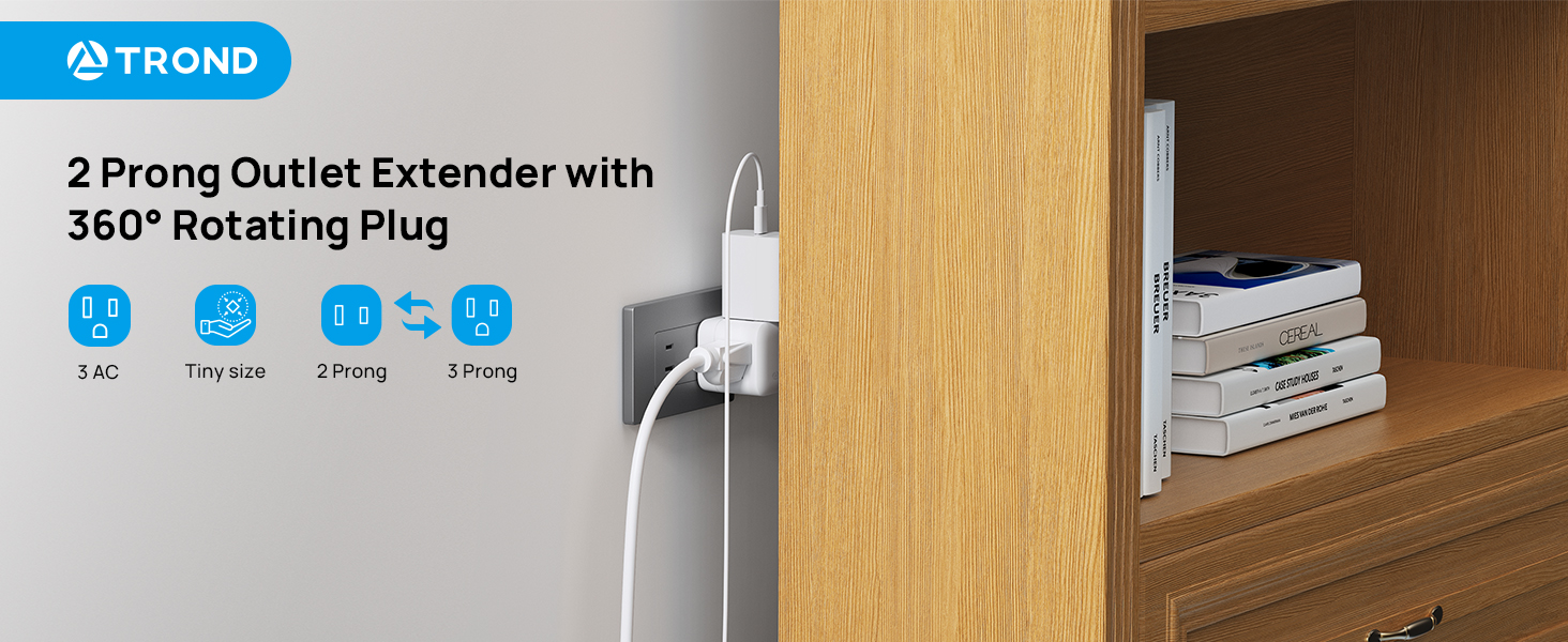 2 prong outlet adapter