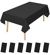 6 Pack Premium Disposable Plastic Tablecloth 54" x 108" Party Table Cloths Disposable for 6 to 8 ...