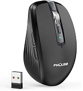 FMOUSE Wireless Mouse for Laptop, Ergonomic Bluetooth Mouse with Tri-Mode (Dual Bluetooth + 2.4GH...