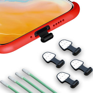 USB C-port anti loss silicone dust cover with detachable adhesive