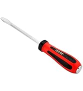 Jetech Striking Cap Go-Through Slotted Screwdriver, S2 Steel Flathead with Magnetic Tip, Ergonomi...