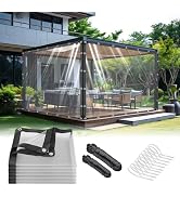 HZMGPCM Premium Clear Vinyl Tarp 5x7 ft Tearproof Heavy Duty Clear Tarp with Rustproof Grommets W...