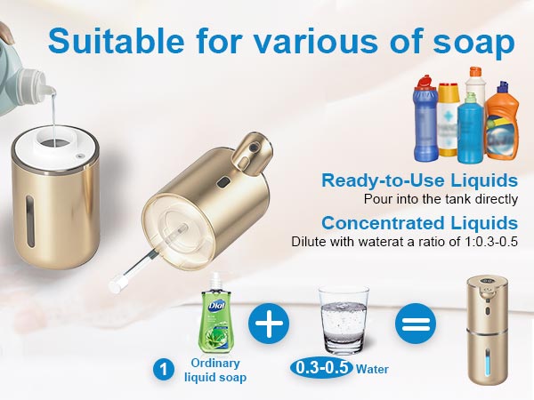 dispenser is compatible with a wide range of soap formulations