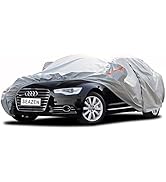 SEAZEN 6 Layers Car Cover Waterproof All Weather, Outdoor Car Covers for Automobiles with Zipper ...