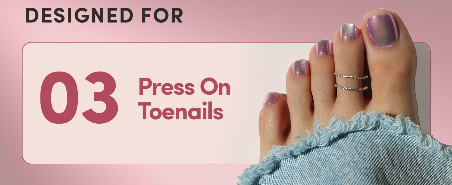 designed for press on toenails