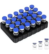 LengKe 24 Slots Insulin Refrigerator Storage Caddy - 3ml Peptide Vial Protective Holder, Space Sa...