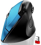 memzuoix Ergonomic Mouse Wireless,2.4G Optical Cordless Mice with 800/1200/1600 DPI,Vertical Comp...