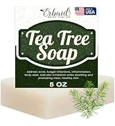 Tea Tree Soap – Natural Defense Tea Tree Oil Soap Bar for Face & Body – Remedy Soap Fights Acne, ...