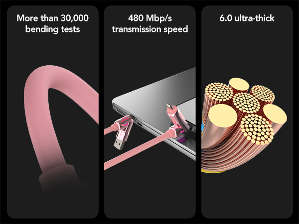 MFish 4-in-1 Universal USB Charging Cable with Carrying Case