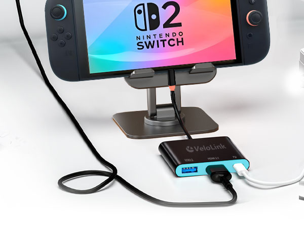 Switch 2 Dock HDMI2.1 Compatible for Nintendo Switch 2 Usbc to HDMI Adapter 4k120Hz
