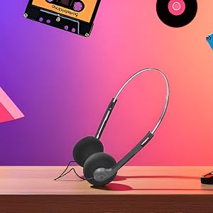 Jinshining Retro Over-Ear Earphones,