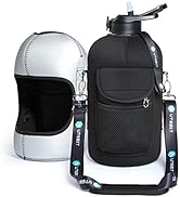 UTEBIT 1 Gallon Water Bottle with Straw, 128 OZ Sport Water Bottles with Sleeve, BPA Free Water J...