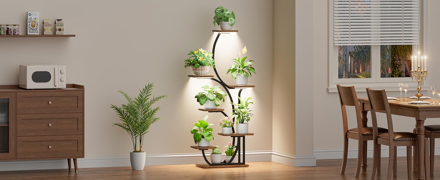 lighted plant stands