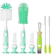 Ariseno 5-in-1 Baby Bottle Brush Set, Bottle Brush for Baby, Bottle Cleaner Brush Set, Including ...