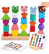 Vinlon Animal Baby Toys for Boys Girls 2 3 4 Years Old - Cute Rabbit Bear Tiger Pig Frog- Wooden ...