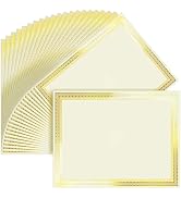 SUNEE 50 Sheets Certificate Papers - Blank Gold Foil Border, 8.5x11 for Diploma, Certificates, Pa...