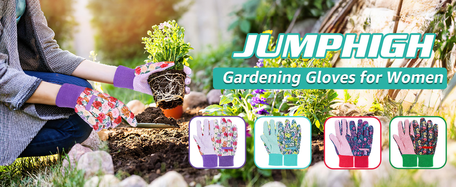 JUMPHIGH Gardening Gloves for Women