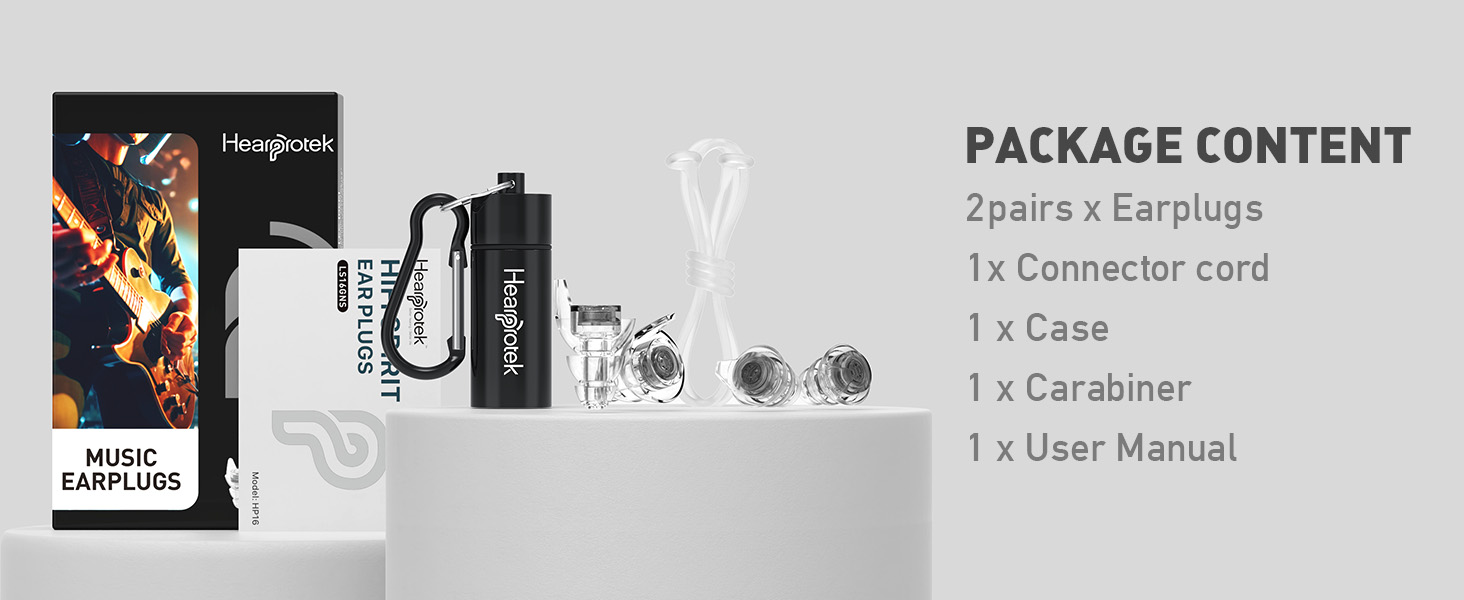 2 pairs reusable concert earplugs