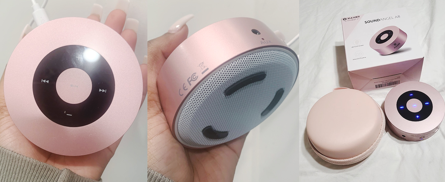pink rose gold bluetooth speaker