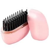 Glambrush Mini Hair Straightener,Rechargeable Wireless Portable Hair Straightener Brush,3-Speed T...