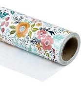 WRAPAHOLIC Wrapping Paper Roll - Beautiful Floral Design for Birthday, Mother's Day, Wedding, Bab...