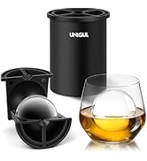 Clear Ice Cube Maker, 2.5" Stainless Steel Crystal Clear Ice Ball Maker, Non-BPA Premium Silicone...