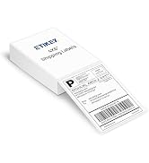 ETIKEZ 4x6 Direct Thermal Shipping Labels, Pack of 220, Perforated Fanfold, Commercial Grade Perm...