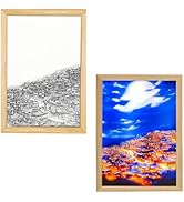 Night Light Painting for Kids Room - 3 Level Warm Light & RGB Changing Mood Lights, Aesthetic Roo...