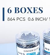 864 PCS 15mm Mini Binder Clips
