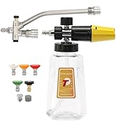 Tool Daily Pressure Washer Foam Cannon with Dual-Connector Accessory, Power Washer Double Tip Att...