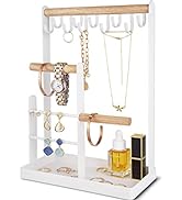 ProCase Jewelry Organizer Stand Necklace Holder, 4-Tier Jewelry Tower Rack with Earring Tray and ...