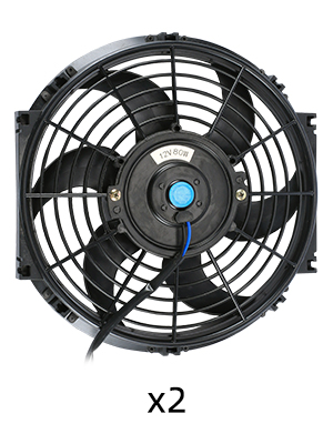 Universal Slim Fan Push Pull Electric Radiator 12V 80W High Performance Cooling Fan Mount Kit