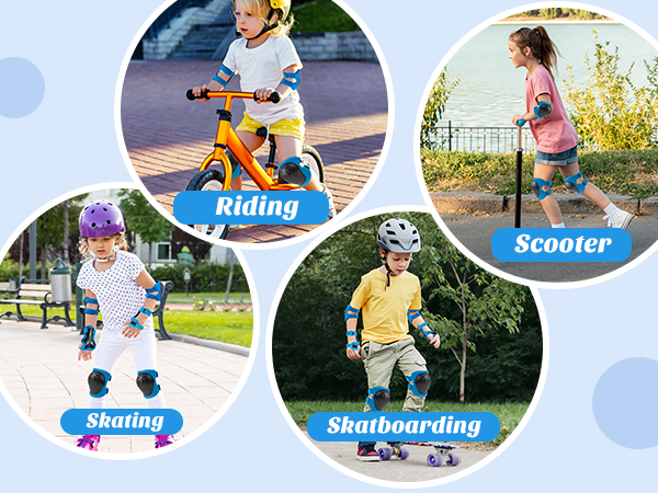 kids knee pads and elbow pads set