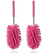 Microfiber Duster for Cleaning, Dusters with Telescoping Extension Pole, Extendable Washable Mini...