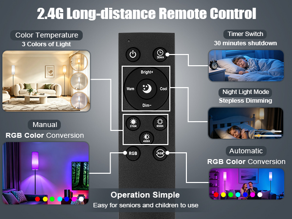 color changing floor lamp with remote smart floor lamps with remote control