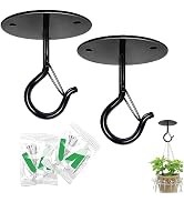 Ticway Ceiling Hooks for Hanging Plants with Safety Buckles,Hanging Plant Hooks, Heavy Duty Stabl...