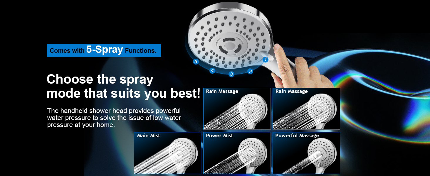 shower heads with handheld spray